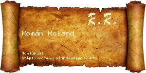 Román Roland névjegykártya